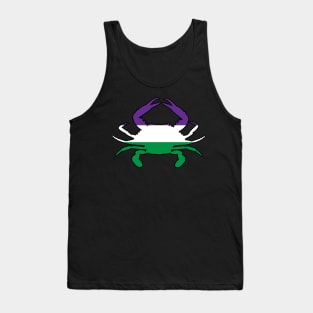 Blue Crab: Genderqueer Pride Tank Top